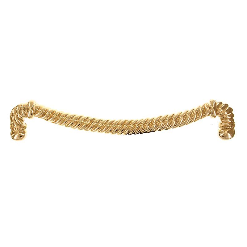 12" Centers Rope Oversized Pull in Polished Gold