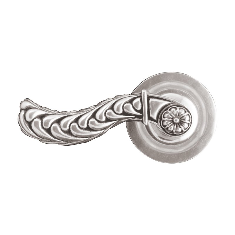 Privacy Liscio Left Handed Door Lever in Polished Silver