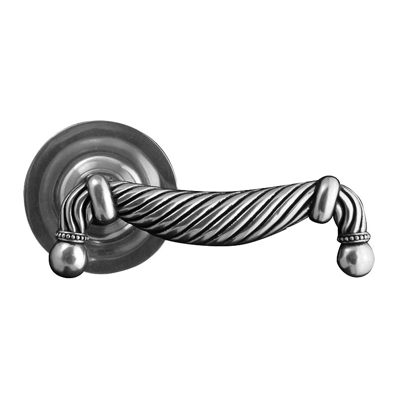 Privacy Equestre Right Handed Door Lever in Vintage Pewter