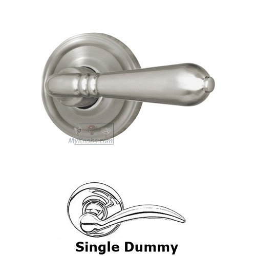 Legacy Universally Handed Single Dummy Door Lever in Satin Nickel