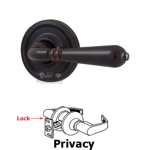 Legacy Universally Handed Privacy Door Lever in Oil Rubbed Bronze