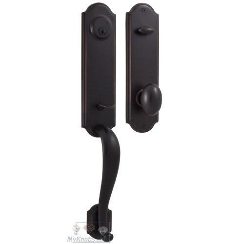Mansion - Single Deadbolt Handleset with Julienne Knob in Oil Rubbed Bronze