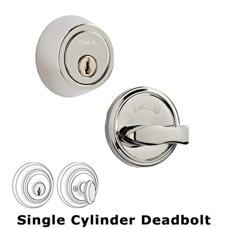 Model 671 Single Deadbolt Lock in Bright Chrome