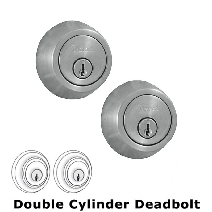 Model 672 Double Deadbolt Lock in Satin Chrome