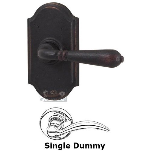 Universally Handed Single Dummy Lever - Premiere Plate with Waterford Door Lever in Oil Rubbed Bronze