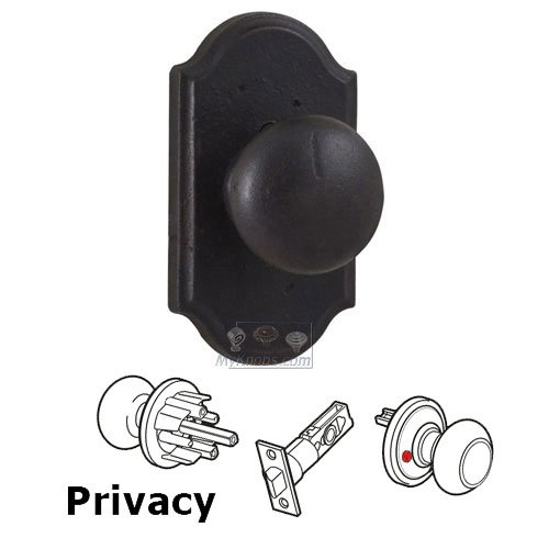 Privacy Knob - Premiere Plate with Wexford Door Knob in Oil Rubbed Bronze