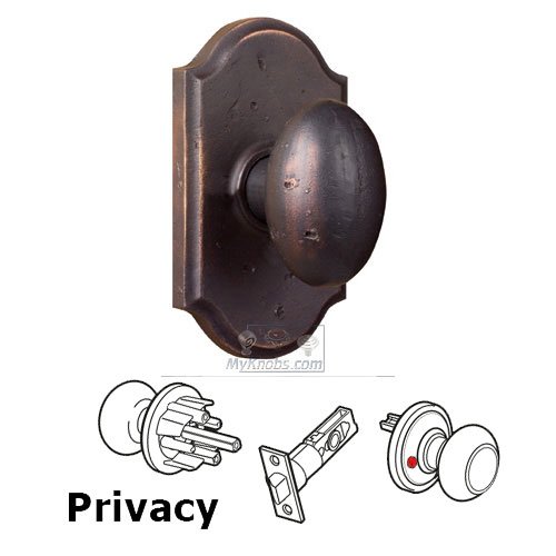 Privacy Knob - Premiere Plate with Durham Door Knob in Oil Rubbed Bronze