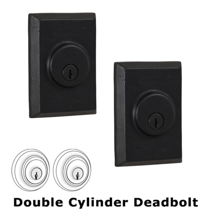Square Double Deadbolt Lock in Black