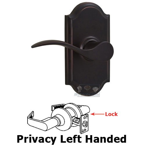 Privacy Lever - Premiere Plate with Bordeau Door Lever in Oil Rubbed Bronze