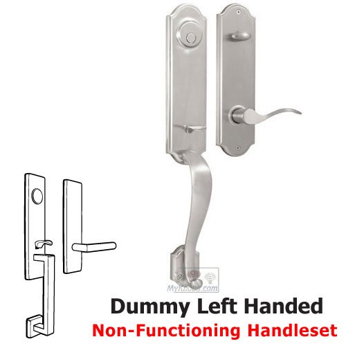 Mansion - Left Hand Dummy Handleset with Bordeau Lever in Satin Nickel