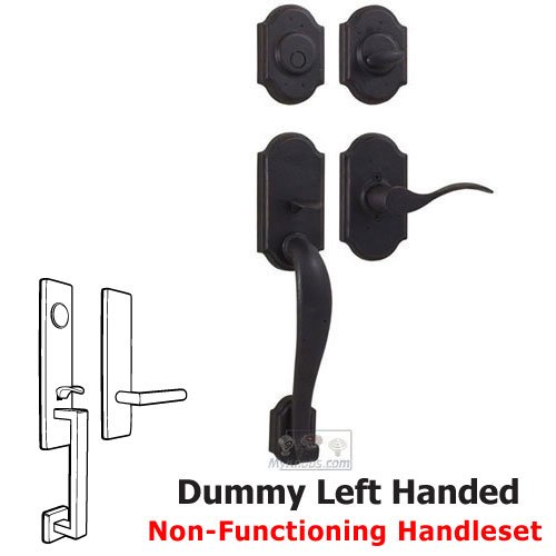 Castletown - Left Hand Dummy Handleset with Carlow Lever in Oil Rubbed Bronze