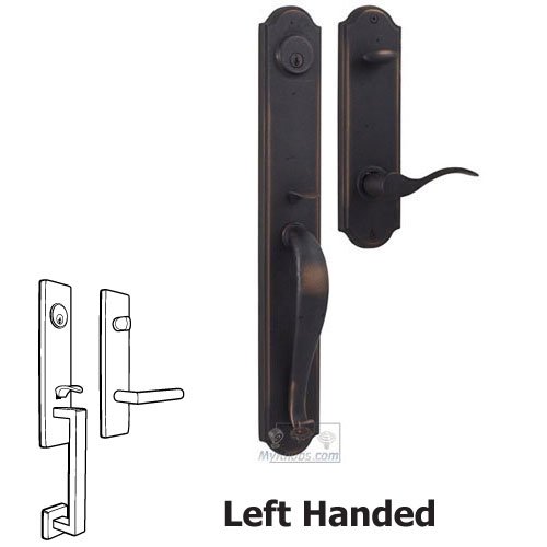 Wiltshire - Left Hand Single Deadbolt Handleset with Carlow Lever in Oil Rubbed Bronze