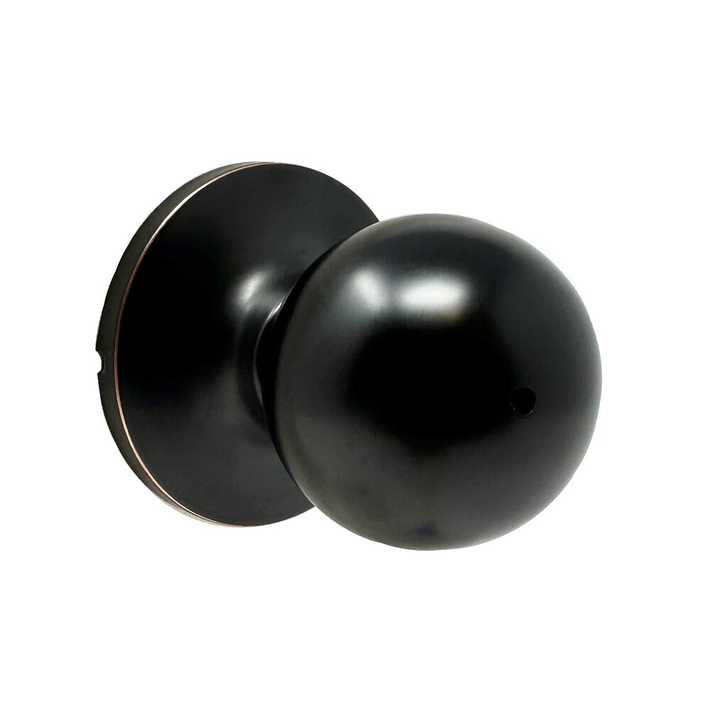 Privacy Hudson Knob With Round Rosette in Oil Rubbed Bronze