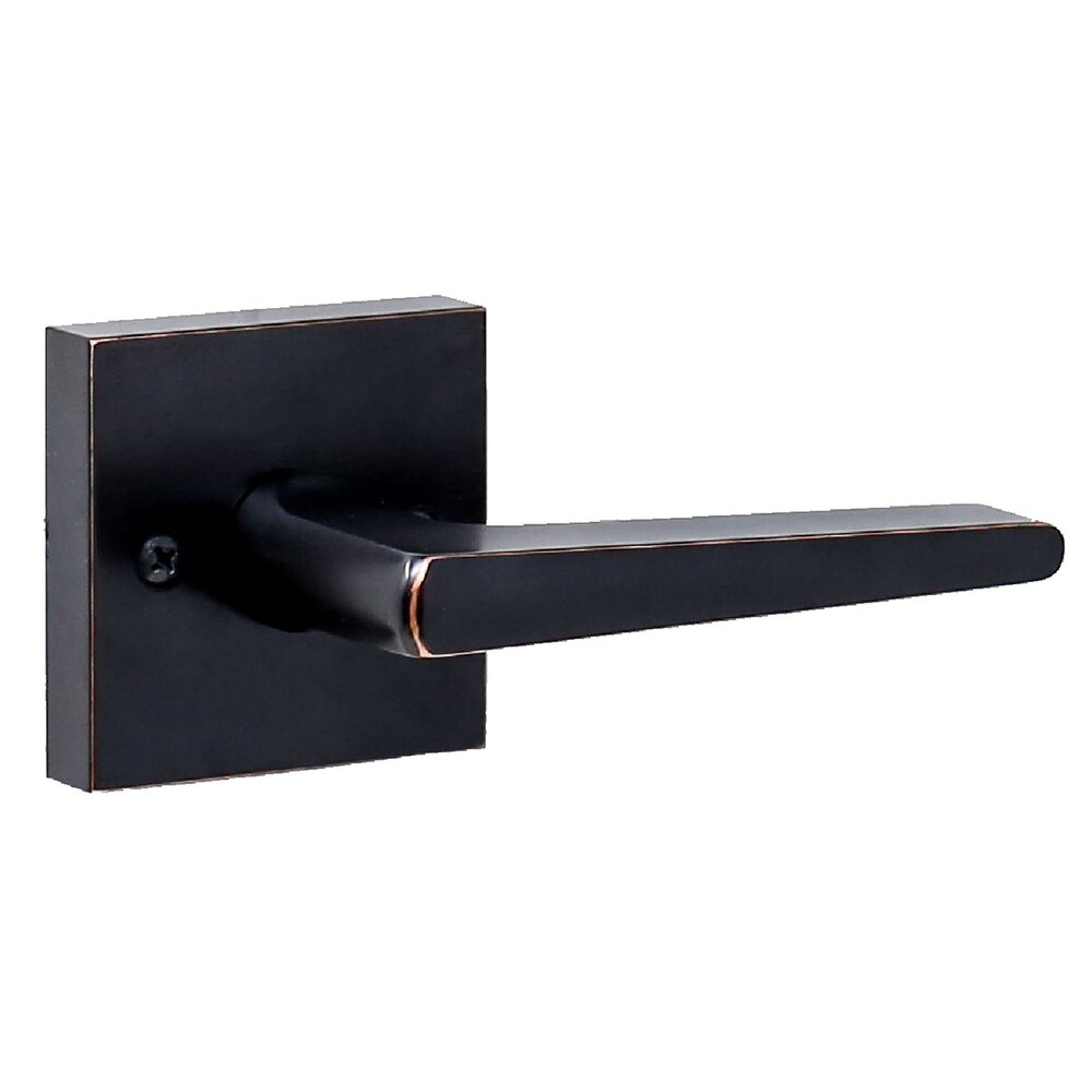 Philtower Single Dummy Lever and Square Rosette in Oil Rubbed Bronze