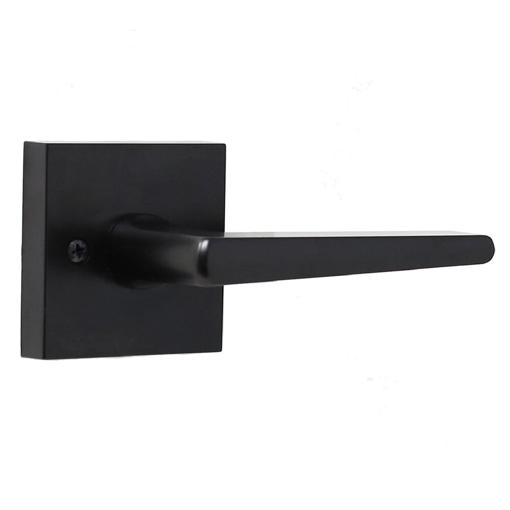 Philtower Single Dummy Lever and Square Rosette in Matte Black