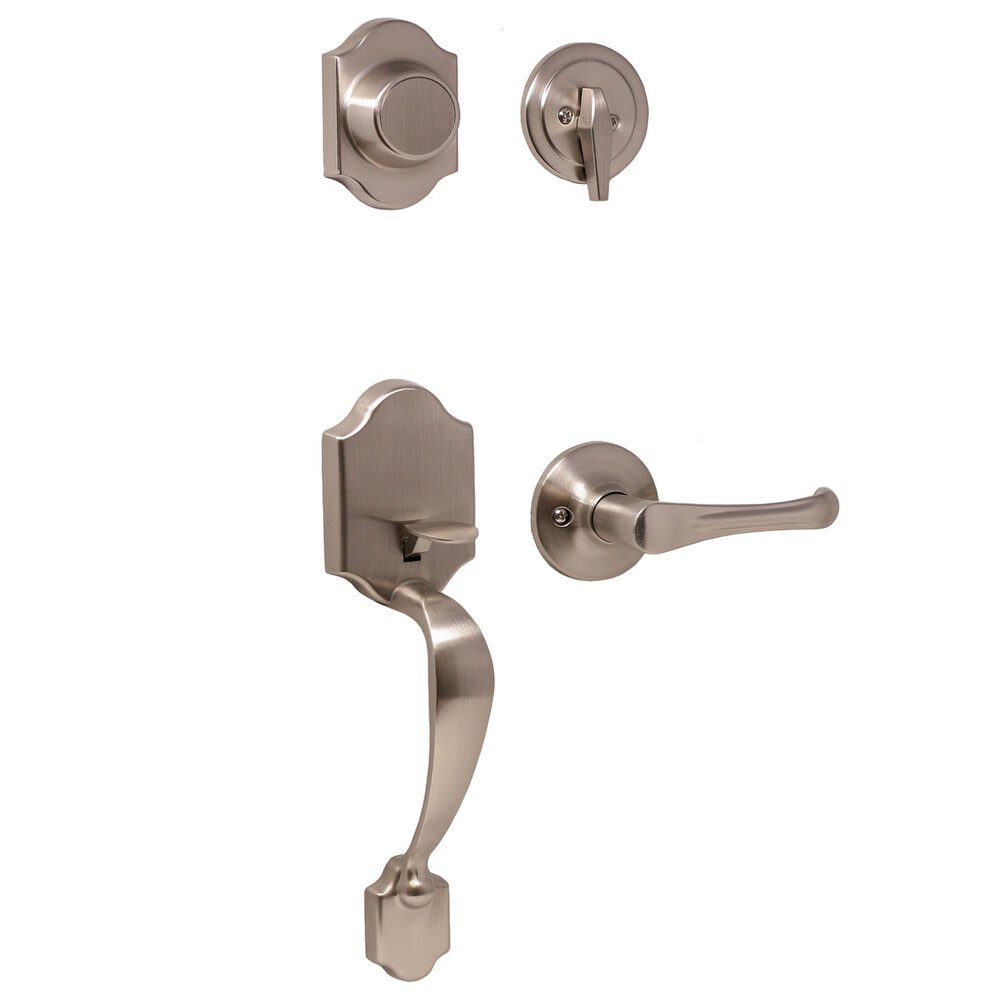 Parkside Dummy Set With Somerset Lever in Satin Nickel