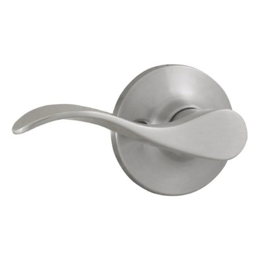Single Dummy New Haven Lever With Round Rosette in Satin Nickel