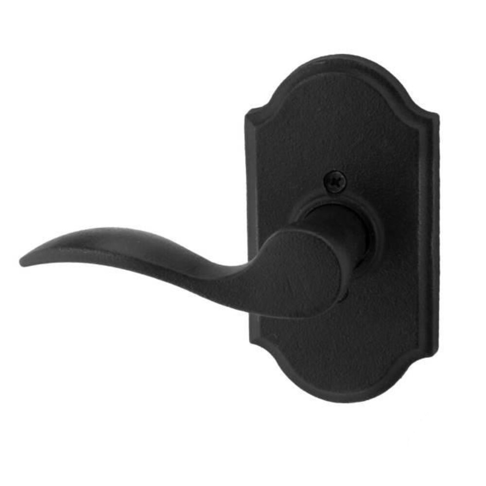 Left Handed Single Dummy Lever - Premiere Plate with Carlow Door Lever in Black