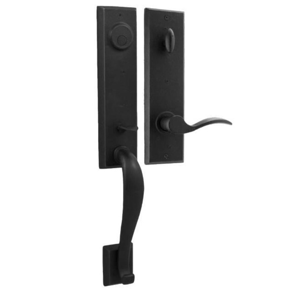 Greystone - Left Hand Dummy Handleset with Carlow Lever in Black