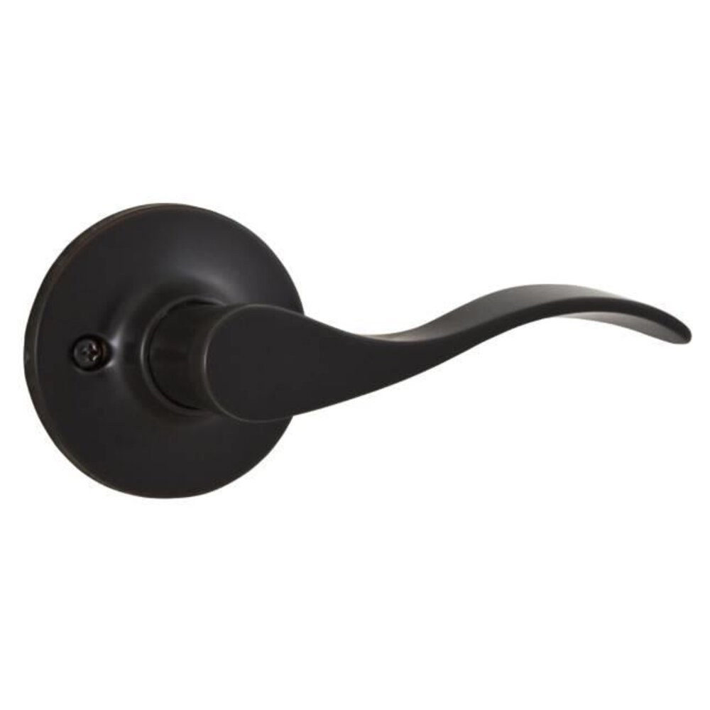 Single Dummy New Haven Lever With Round Rosette in Oil Rubbed Bronze