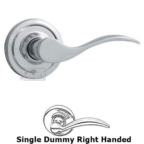 Bordeau Right Handed Single Dummy Door Lever in Bright Chrome