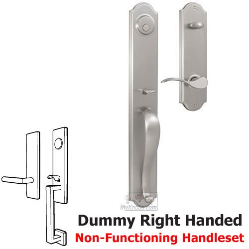 Philbrook - Right Hand Dummy Handleset with Bordeau Lever in Satin Nickel