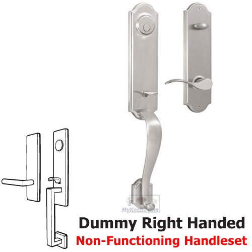 Mansion - Right Hand Dummy Handleset with Bordeau Lever in Satin Nickel
