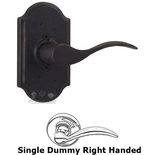 Right Handed Single Dummy Lever - Premiere Plate with Carlow Door Lever in Oil Rubbed Bronze