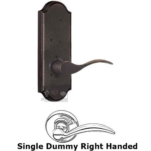 Right Handed Single Dummy Lever - Sutton Plate with Carlow Door Lever in Oil Rubbed Bronze