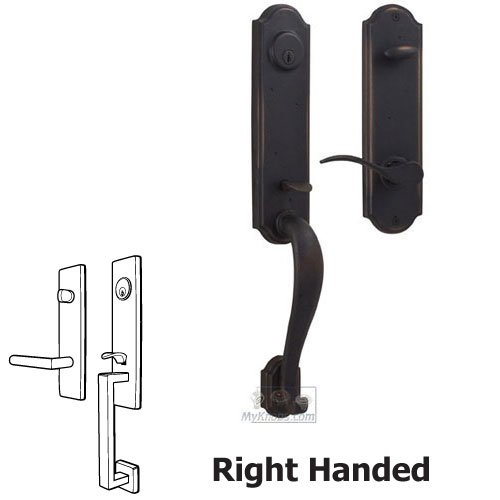 Stonebriar - Right Hand Single Deadbolt Handleset with Carlow Lever in Oil Rubbed Bronze