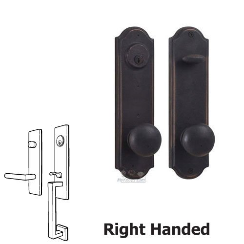 Tramore - Right Hand Single Deadbolt Passage Handleset with Wexford Knob in Oil Rubbed Bronze