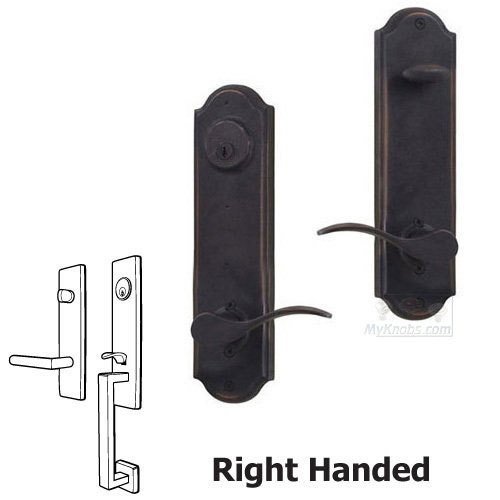 Tramore - Right Hand Single Deadbolt Keylock Handleset with Keyed Carlow Lever in Oil Rubbed Bronze