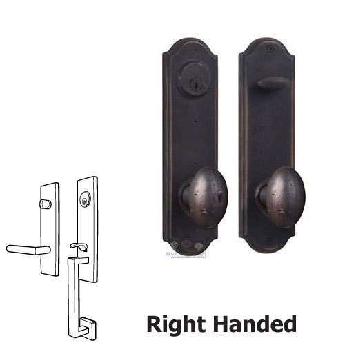 Tramore - Right Hand Single Deadbolt Keylock Handleset with Keyed Durham Knob in Oil Rubbed Bronze