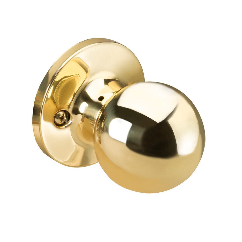 Single Dummy Athens Knob in Polished Brass