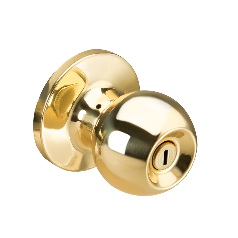 Privacy Athens Knob in Polished Brass