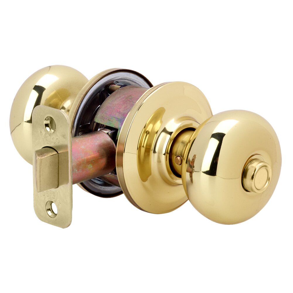 Privacy Cambridge Knob in Polished Brass