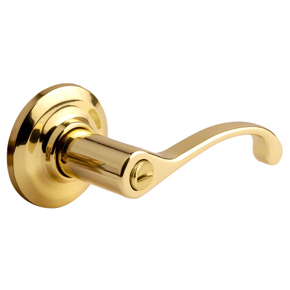 Privacy McClure Left Handed Lever in Polished Brass