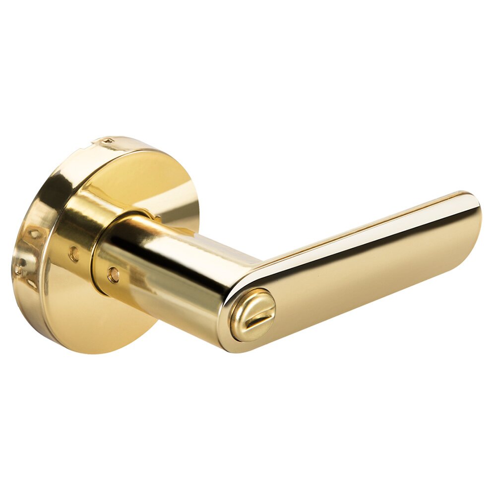 Privacy Kincaid Lever in Polished Brass