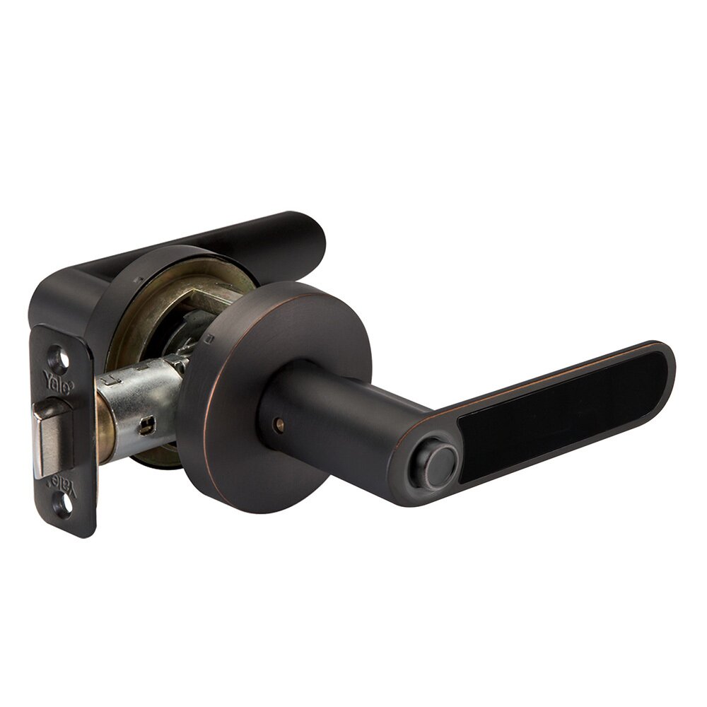 Privacy Kincaid Lever with Black Insert in Oil Rubbed Bronze