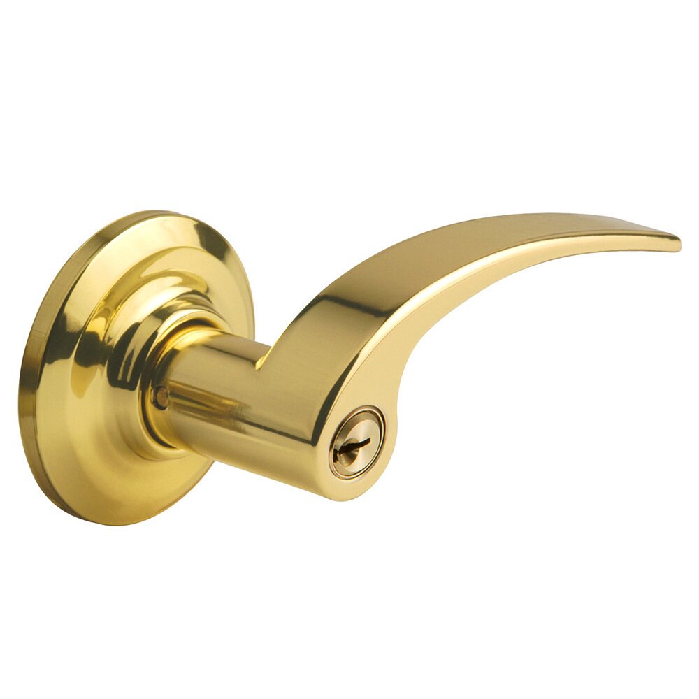 Keyed Milan Right Handed Lever in Polished Brass