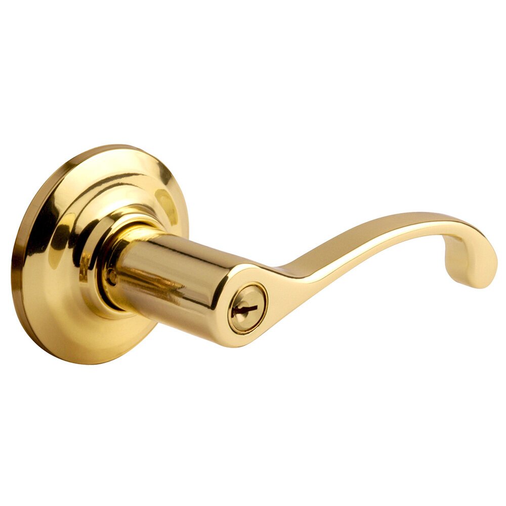 Keyed McClure Left Handed Lever in Polished Brass