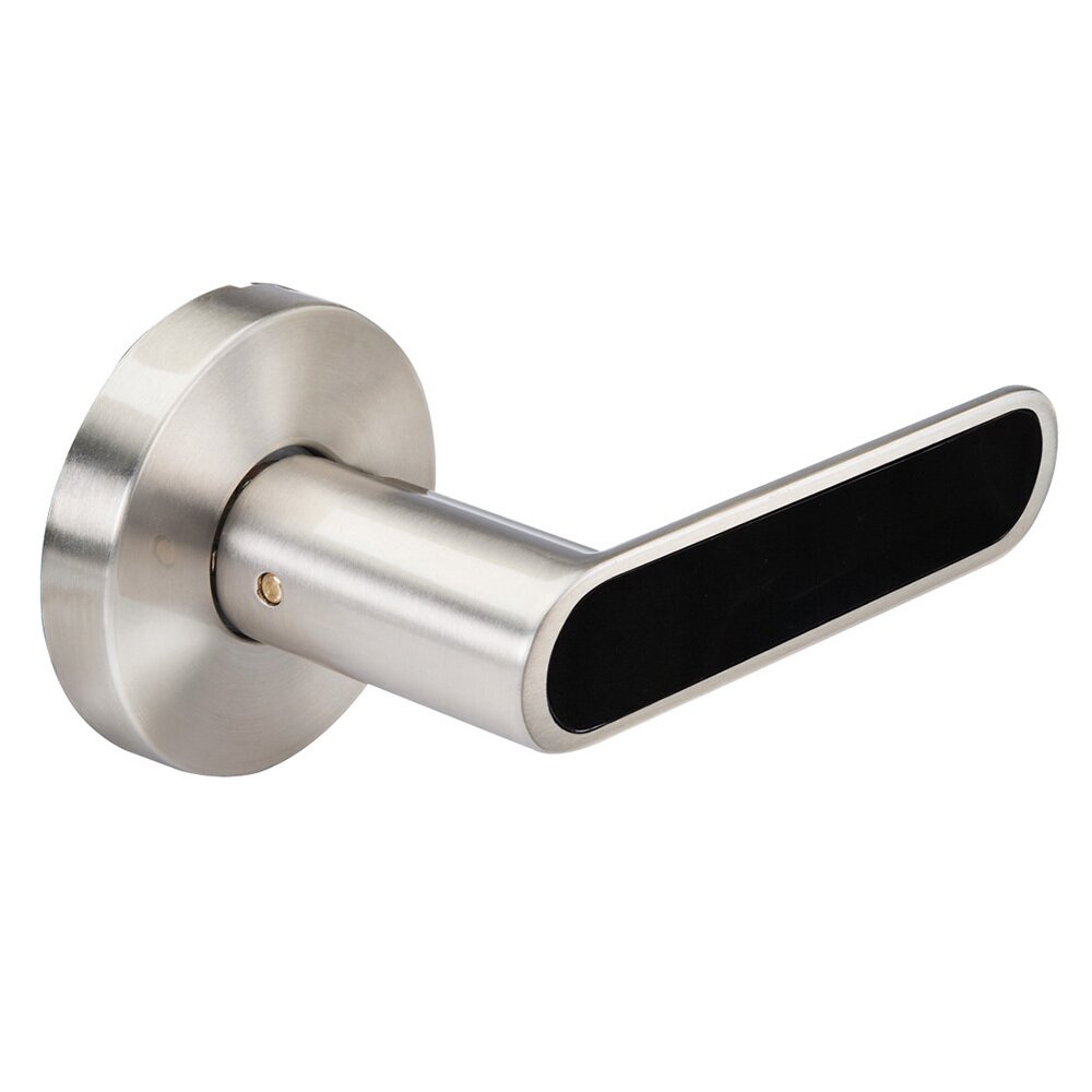 Single Dummy Kincaid Lever with Black Insert in Satin Nickel