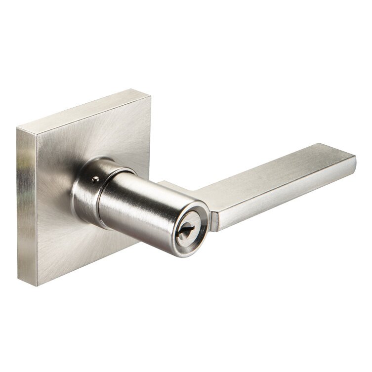 Keyed Square Seabrook Lever in Oil Rubbed Bronze