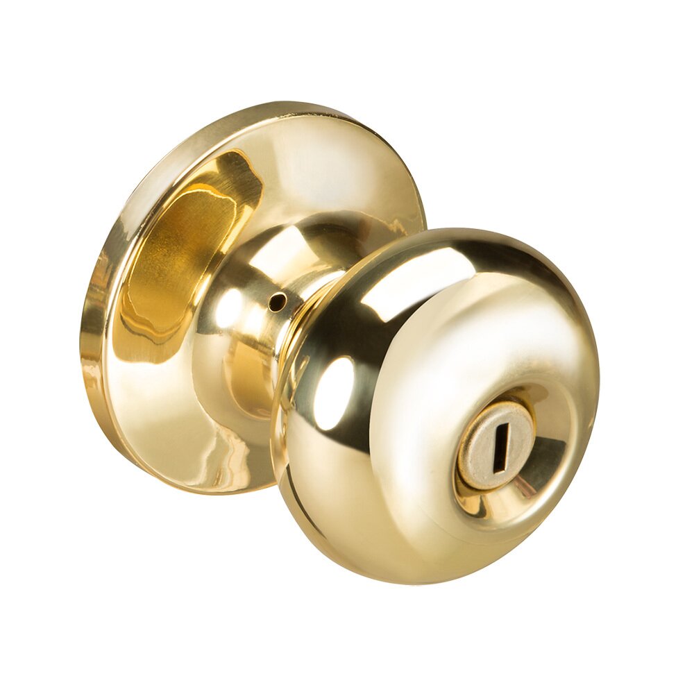 Privacy Sinclair Knob in Polished Brass