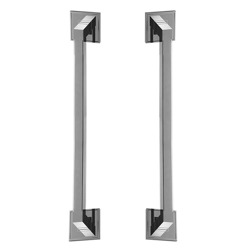 Door Pull Back to Back L 22 1/8" x H 2 1/2" in Stainless Chrome