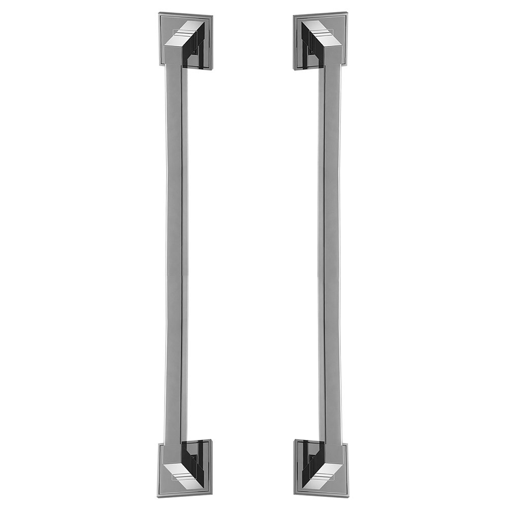 Door Pull Back to Back L 34" x H 2 1/2" in Stainless Chrome