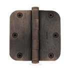3 1/2" x 3 1/2" 5/8" Radius Door Hinge in Distressed Oil Rubbed Bronze