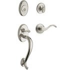 Sectional Left Handed Full Dummy Handleset with Wave Lever in Lifetime PVD Polished Nickel