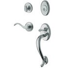 Sectional Right Handed Full Dummy Handleset with Wave Lever in Polished Chrome