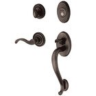 Sectional Right Handed Full Dummy Handleset with Wave Lever in Distressed Oil Rubbed Bronze